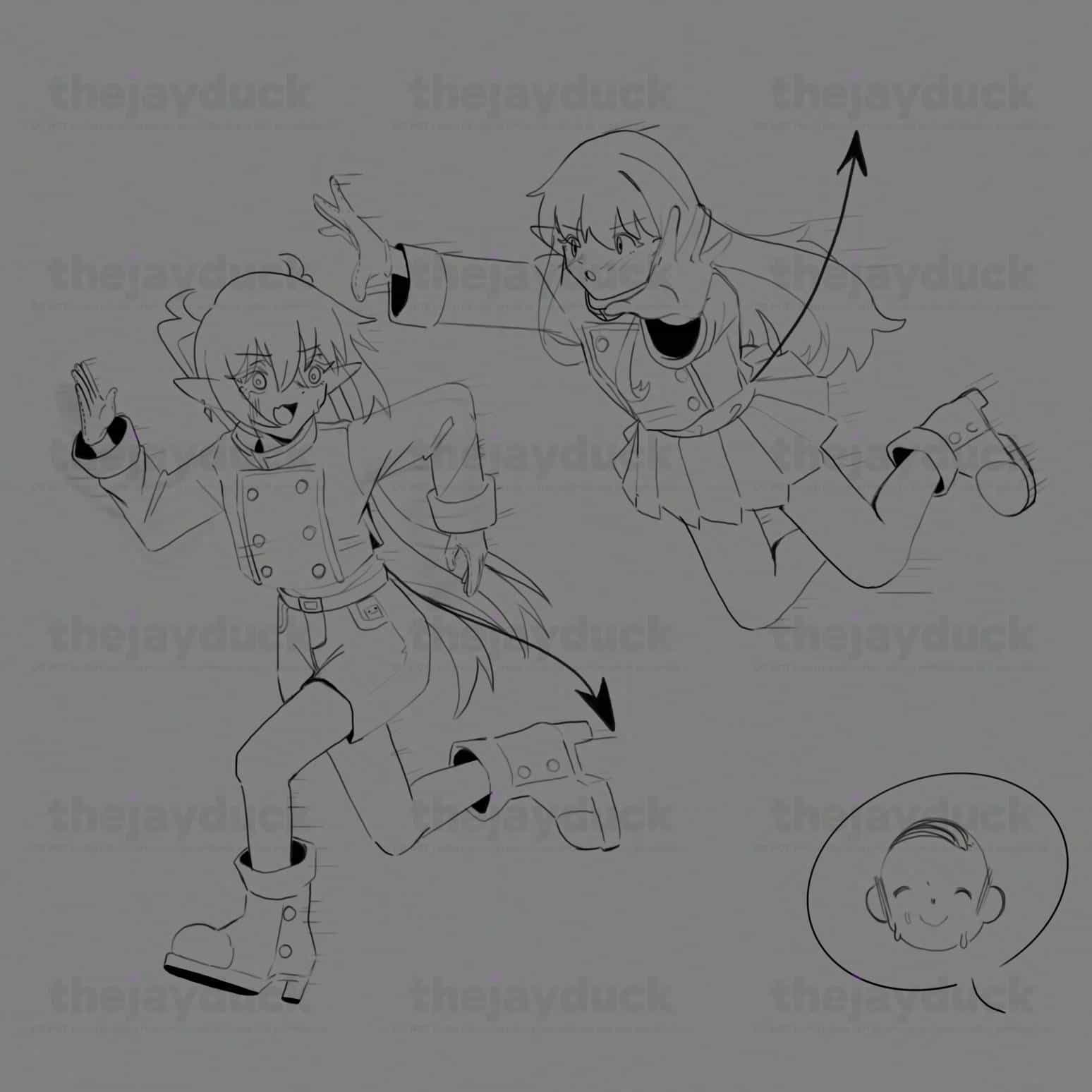 Drawing Nozomi & Hikari Tachibana - Blue Archive