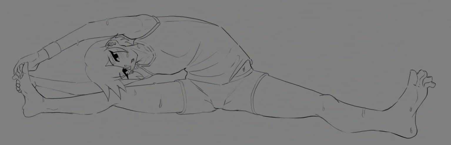 Drawing Stretching Tomboy