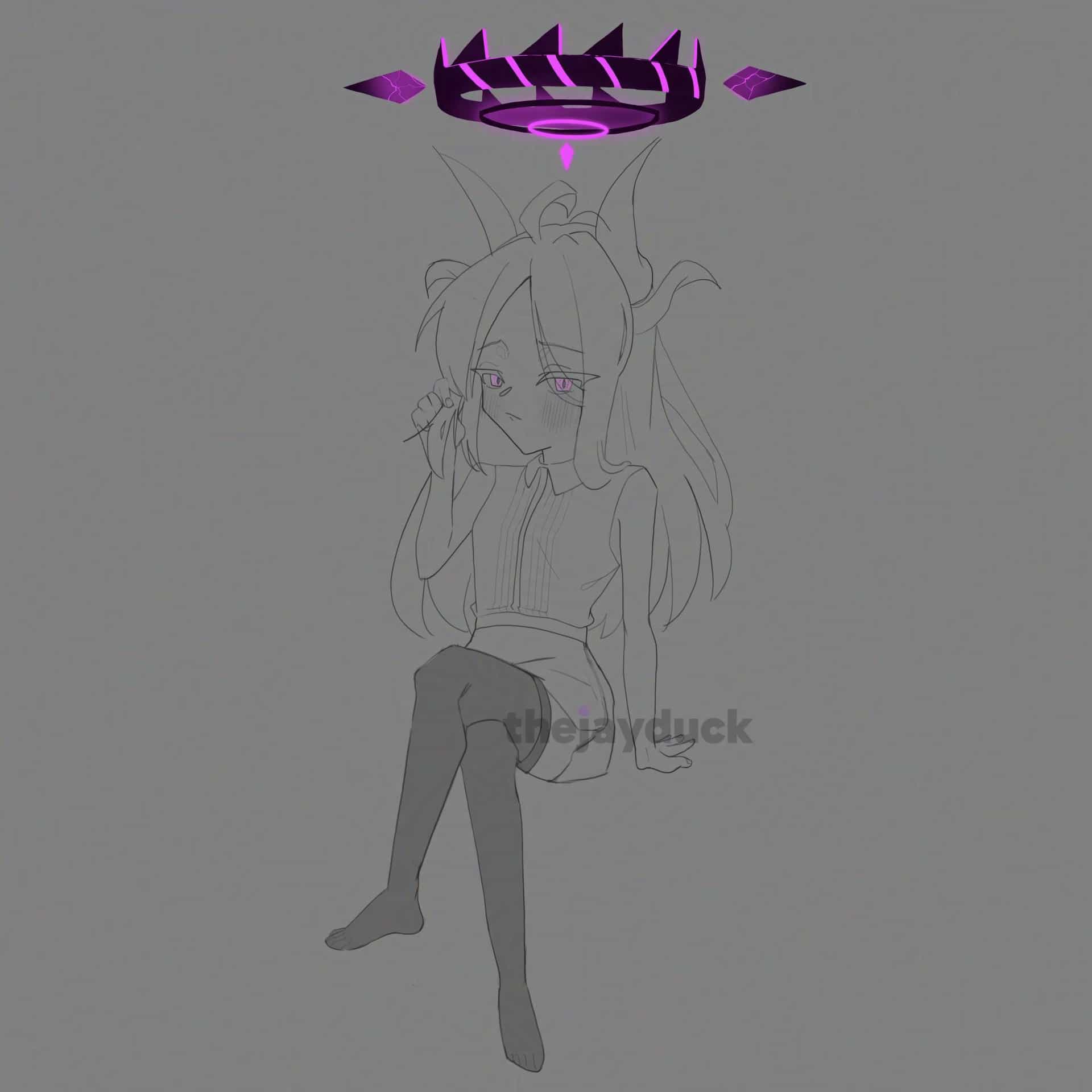 Drawing Hina - Blue Archive